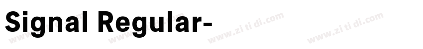 Signal Regular字体转换